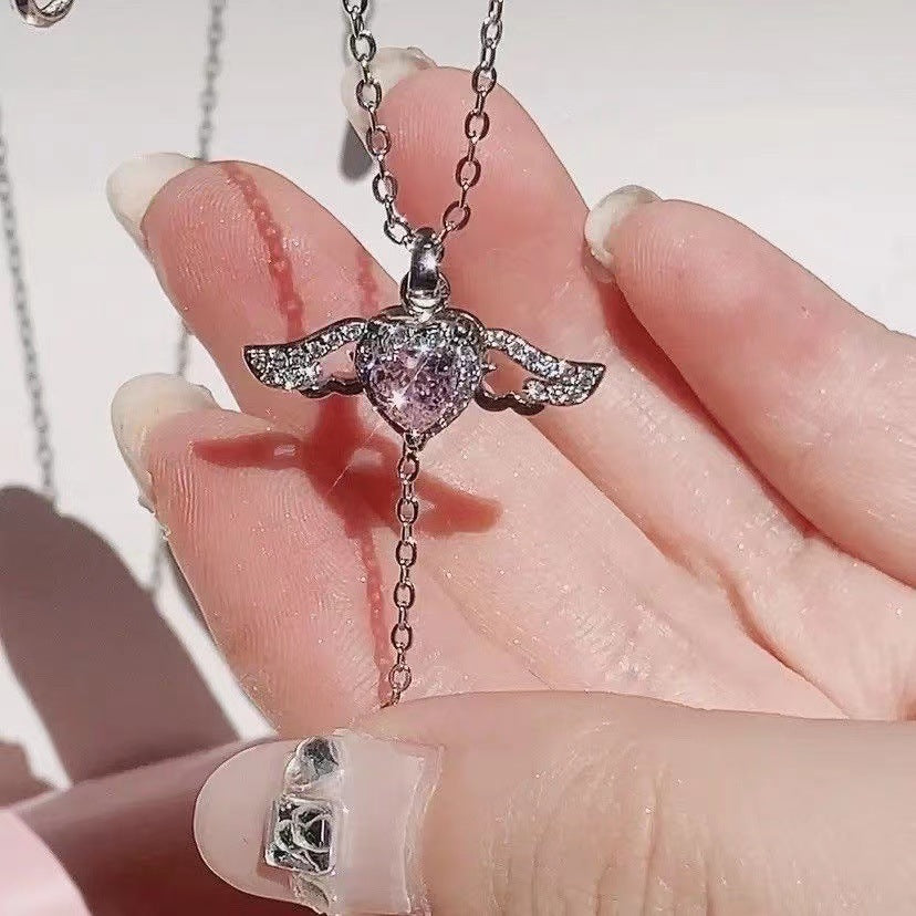Necklace With Crystal Clavicle Chain