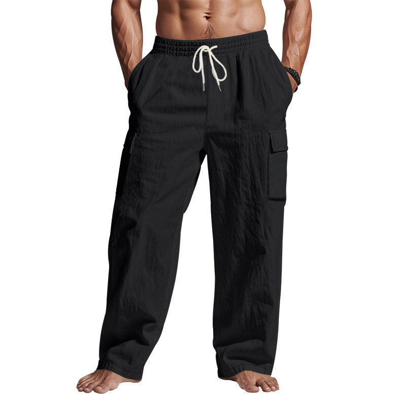 Herren-Arbeitskleidung, mehrere Taschen, lockere, lässige, trendige Hose mit weitem Bein