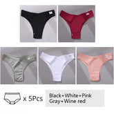 5Pcs Set Women Panties Cotton Underwear M-XL Comfo - Swefashionstore