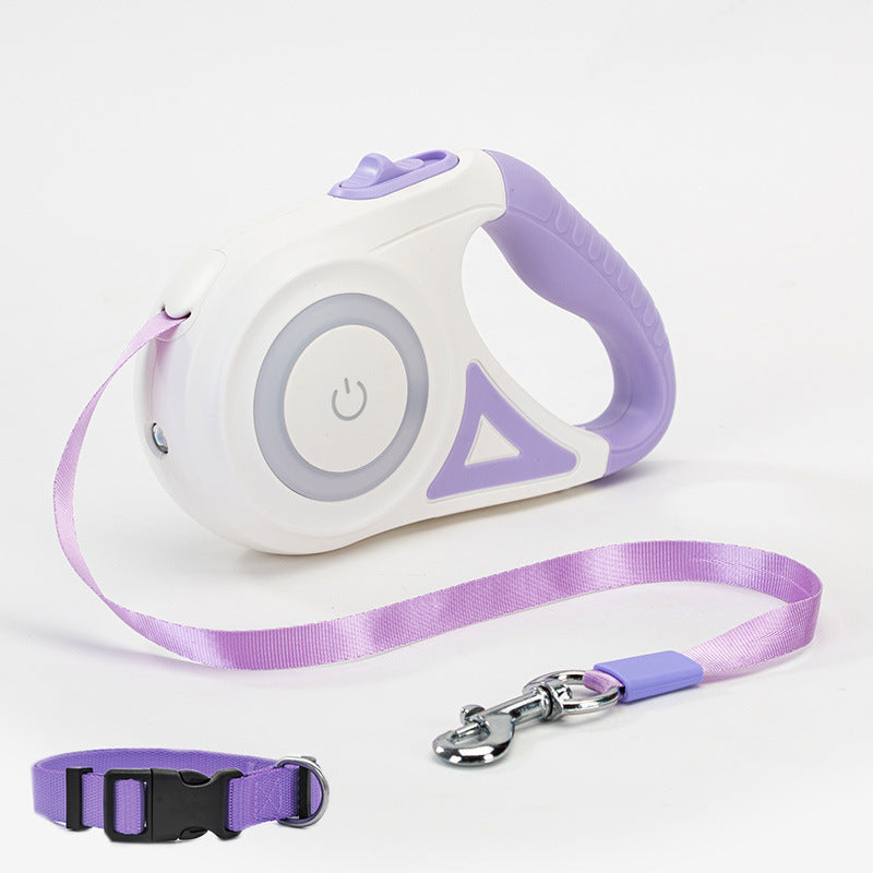 Automatic Retractable Leash Dog Collar Spotligh