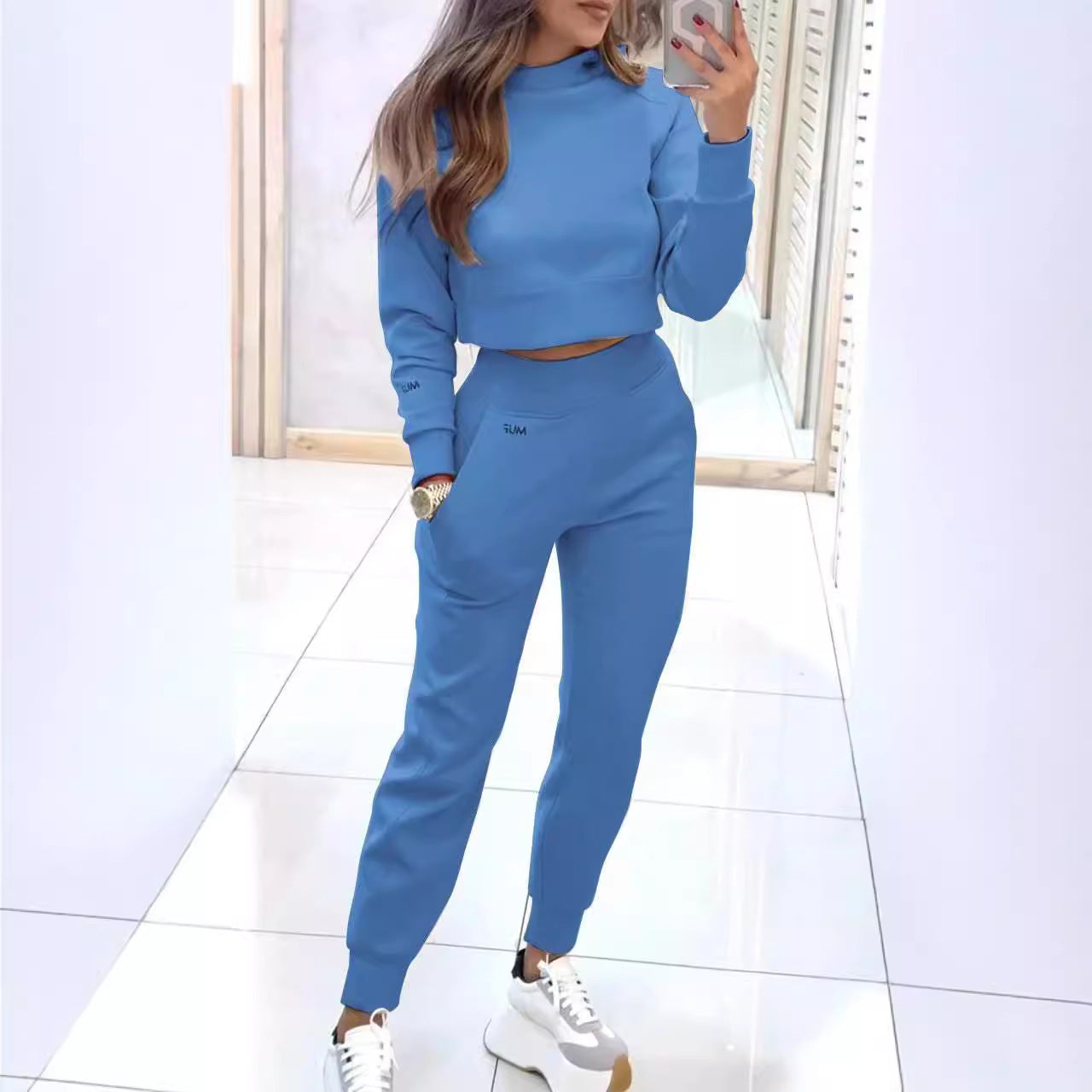 Sports Suit Fashion Long-sleeves Top And Slim Trousers - Swefashionstore