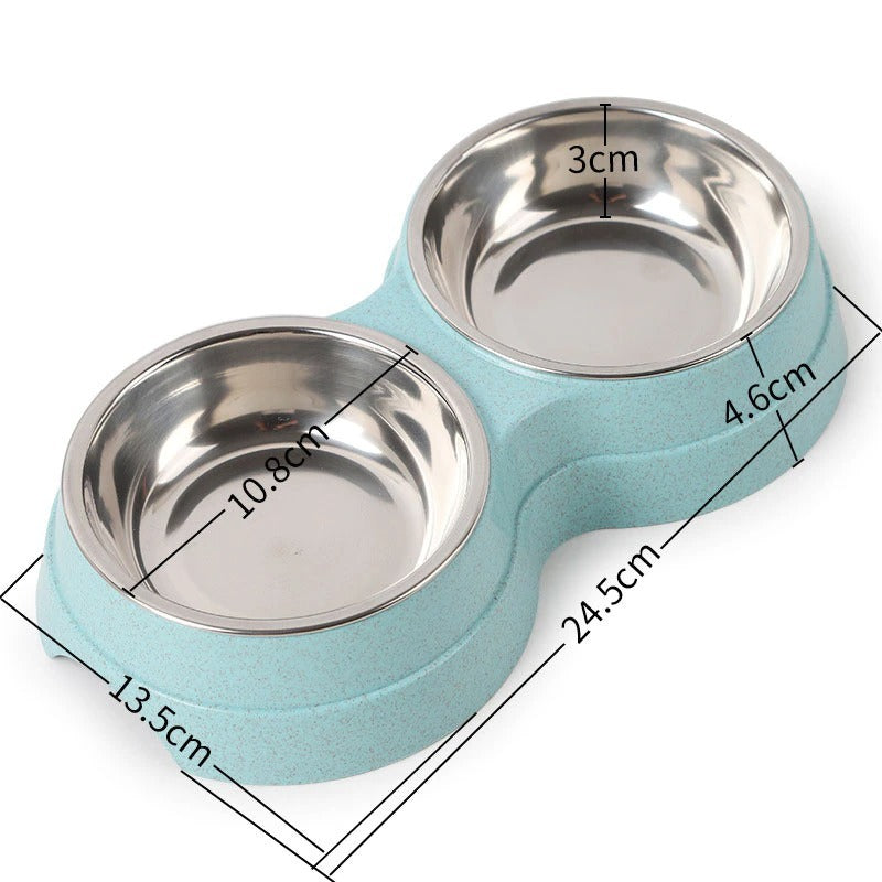 Pet Bowls Dog Food Water Feeder Stainless Steel - Swefashionstore