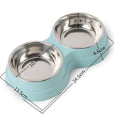 Pet Bowls Dog Food Water Feeder Stainless Steel - Swefashionstore