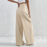 Summer New Solid Color Pleated Casual Wide-leg Pants - Swefashionstore