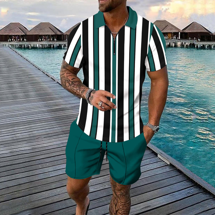 Short-sleeved Shorts Two-piece Sports And Leisure Men&