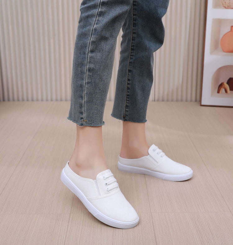 Slip-on Canvas Shoes Flat Women - Swefashionstore