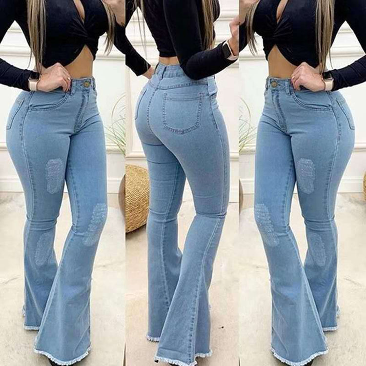 Women Fashion Elastic Ladies Jeans Pants - Swefashionstore