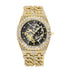 Full Diamond Hip Hop Cuban Link Chain Stitching Hollow Automatic Mechanical Watch - Swefashionstore