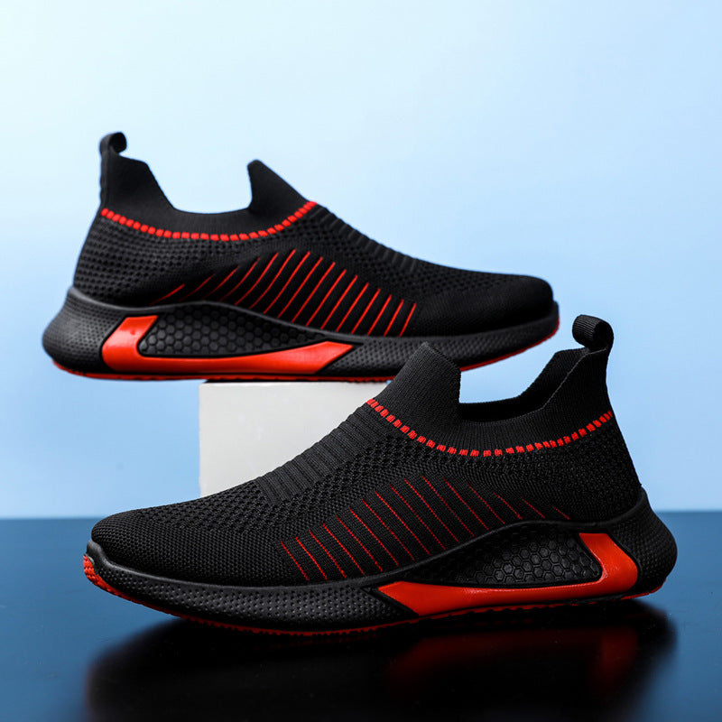 Modische Outdoor-Sneaker mit Mesh-Streifen-Design