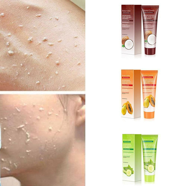 Cucumber Coconut Papaya Facial Exfoliating Gel Cream 100ml Body Cleansing - Swefashionstore