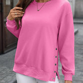 European And American Autumn And Winter Solid Color Long-sleeved Top Women - Swefashionstore