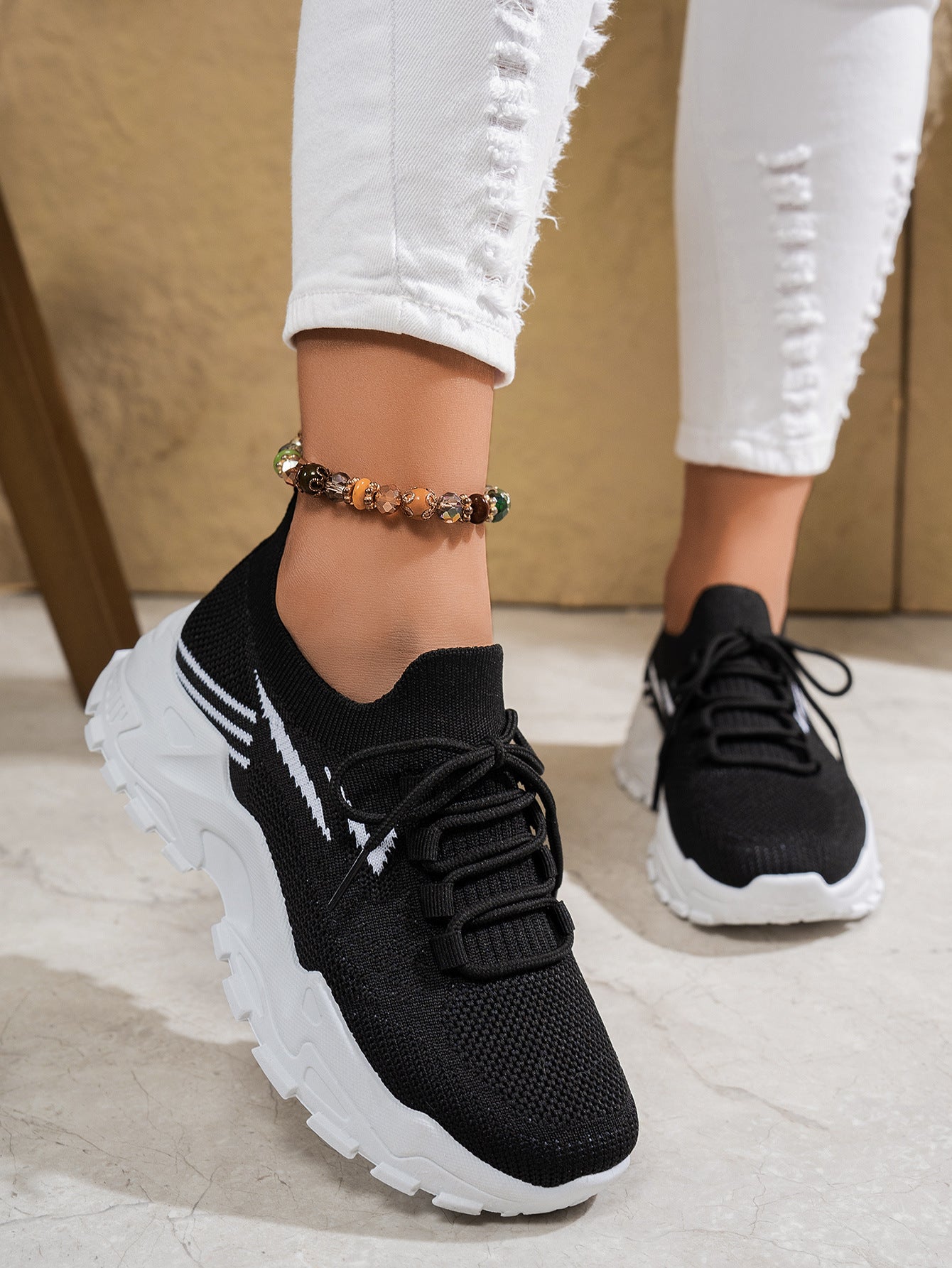 Lässige, stilvolle und leichte Sportschuhe mit weicher Sohle für Damen