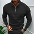 Solid Color Zipper Sweatshirt Men&