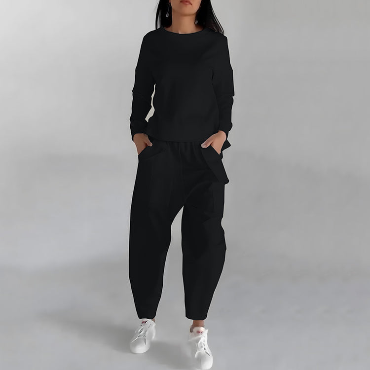 Solid Color Fashion Sweatshirt Long Sleeve for Trendy Casual Looks - Swefashionstore
