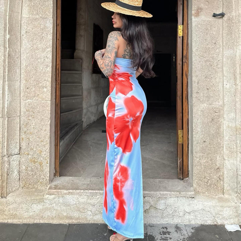 Long Dress Summer Sexy Pint Party Beach Dresses Women's Clothing