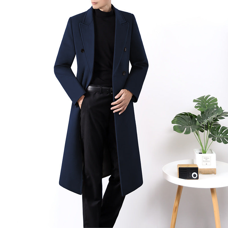 Men's Long Luxury Double-sided High-end Windbreaker