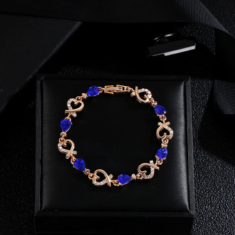 Love Bracelet With Rhinestones - Swefashionstore