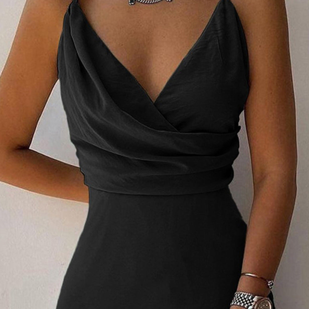 V-neck Summer Fashion Slim Suspender Dresses For Women