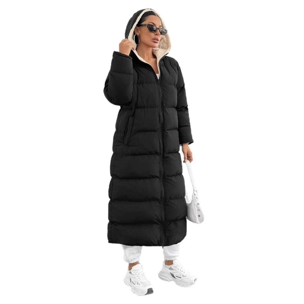 Long Below The Knee Hooded New Leisure Puffer Jacket Coat - Swefashionstore