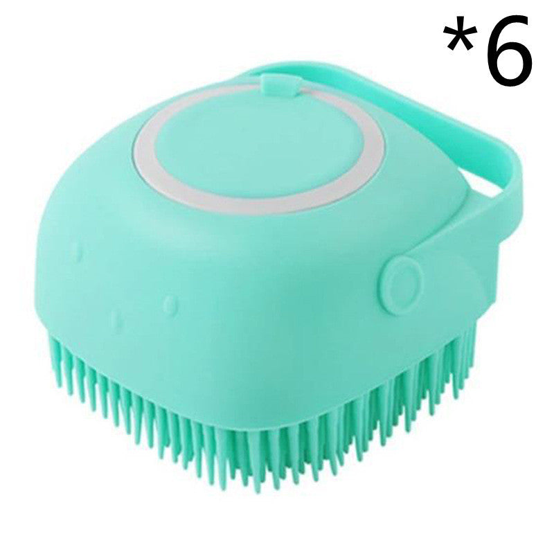 Silicone Dog Bath Massage Gloves Brush Pet Cat Bathroom Cleaning Tool Comb Brush For Dog Can Pour Shampoo Dog Grooming Supplies - Swefashionstore