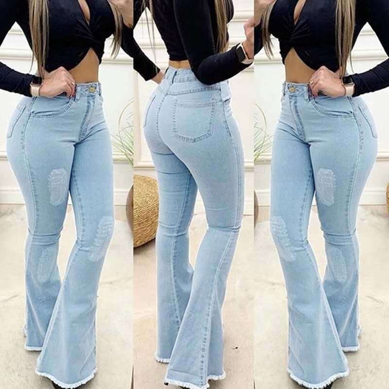Women Fashion Elastic Ladies Jeans Pants - Swefashionstore