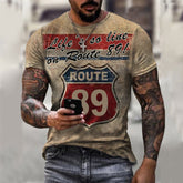 Round Neck Digital Print SLIM Pullover Men&