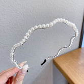 Sen Simple Pearl Thin Headband Hair Accessories Headband - Swefashionstore