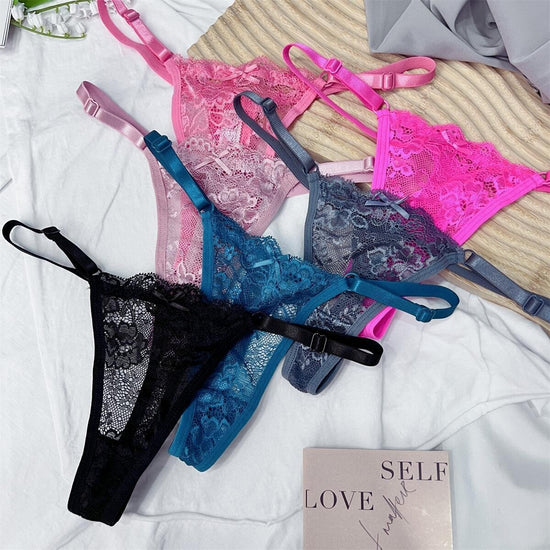 Hollow Lace Adjustable Buckle Low Waist Soft Comfortable Underwear Women - Swefashionstore