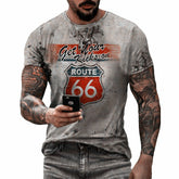 Round Neck Digital Print SLIM Pullover Men&