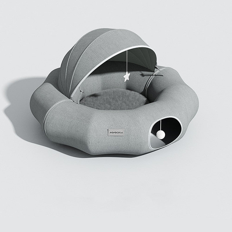 Cat Donut Tunnel Crawl Shelter Foldable