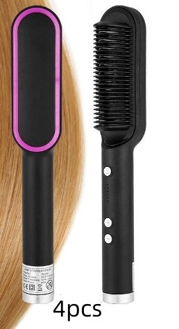 Hot Electric Hair Straightener And CurlingBrush