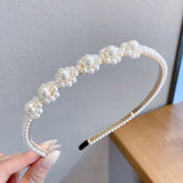 Sen Simple Pearl Thin Headband Hair Accessories Headband - Swefashionstore