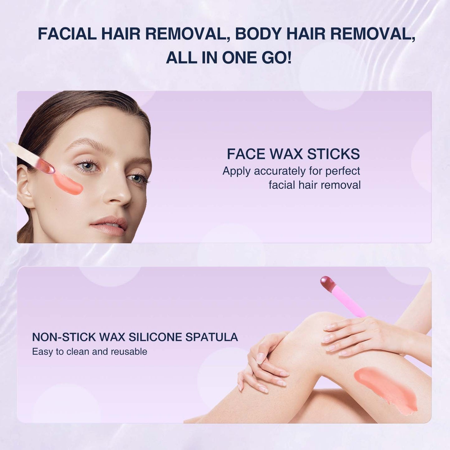 Waxing Kit WUWUVISTA 23 Items Hair Removal With Wax Warmer