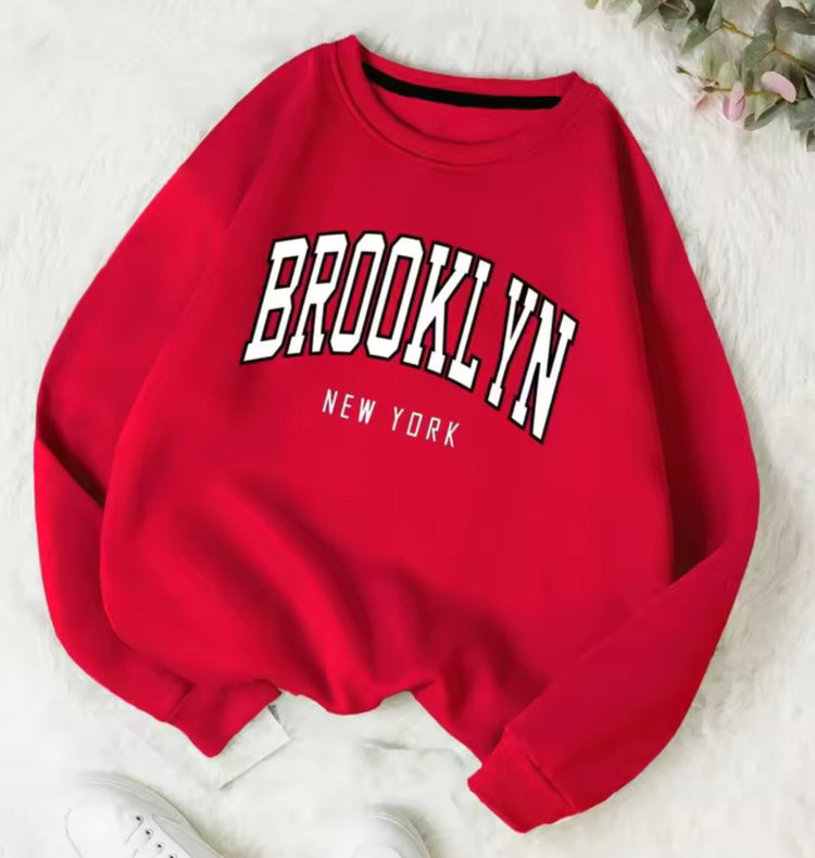 Personality Trend Printed Crew Neck Sweatshirt Women - Swefashionstore
