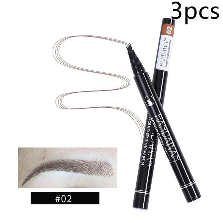 Four-head Eyebrow Pencil Liquid Eyebrow Pencil Tattoo Eyebrow Pencil Eyebrow Pencil 4-head Eyebrow Pencil Four-jaw Eyebrow Pencil - Swefashionstore