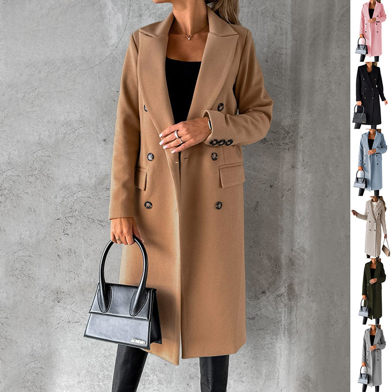 Long Sleeve Lapel Fashion Coat - Swefashionstore