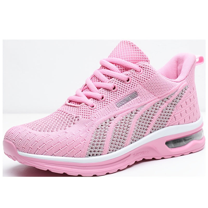 Lightweight Breathable Air Cushion knitted Running Shoes, Women&
