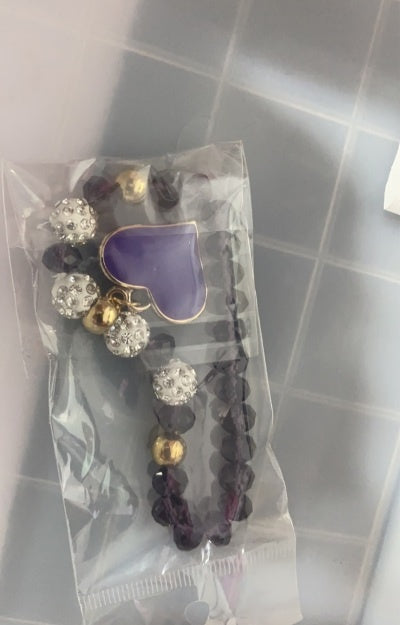 ELASTIC Crystal & Bangle HEART Bracelets
