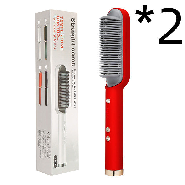 Hot Electric Hair Straightener And CurlingBrush