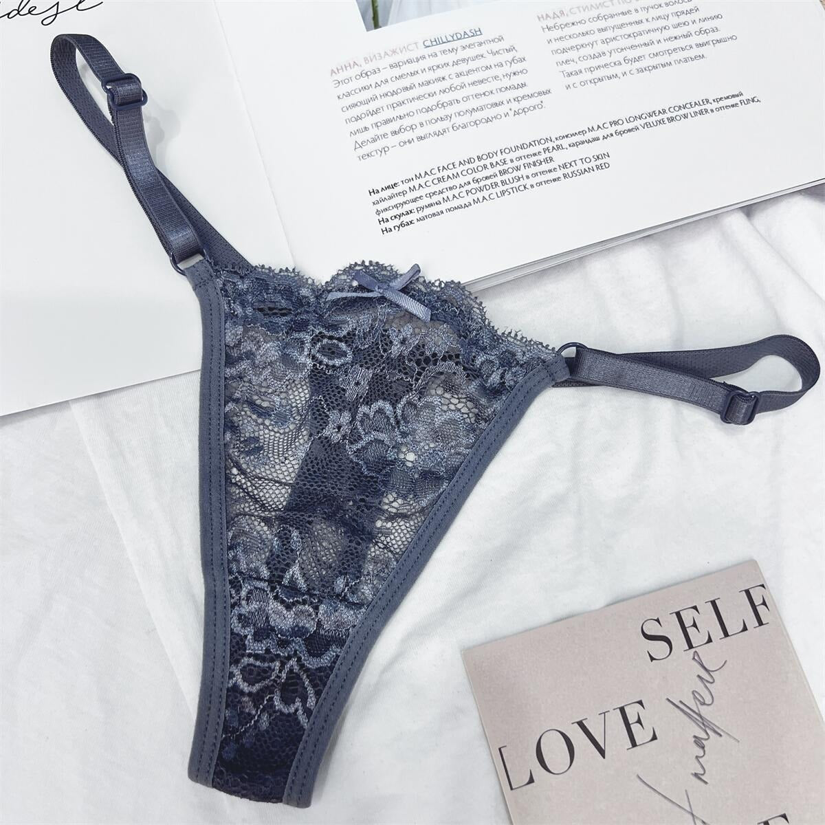 Hollow Lace Adjustable Buckle Low Waist Soft Comfortable Underwear Women - Swefashionstore