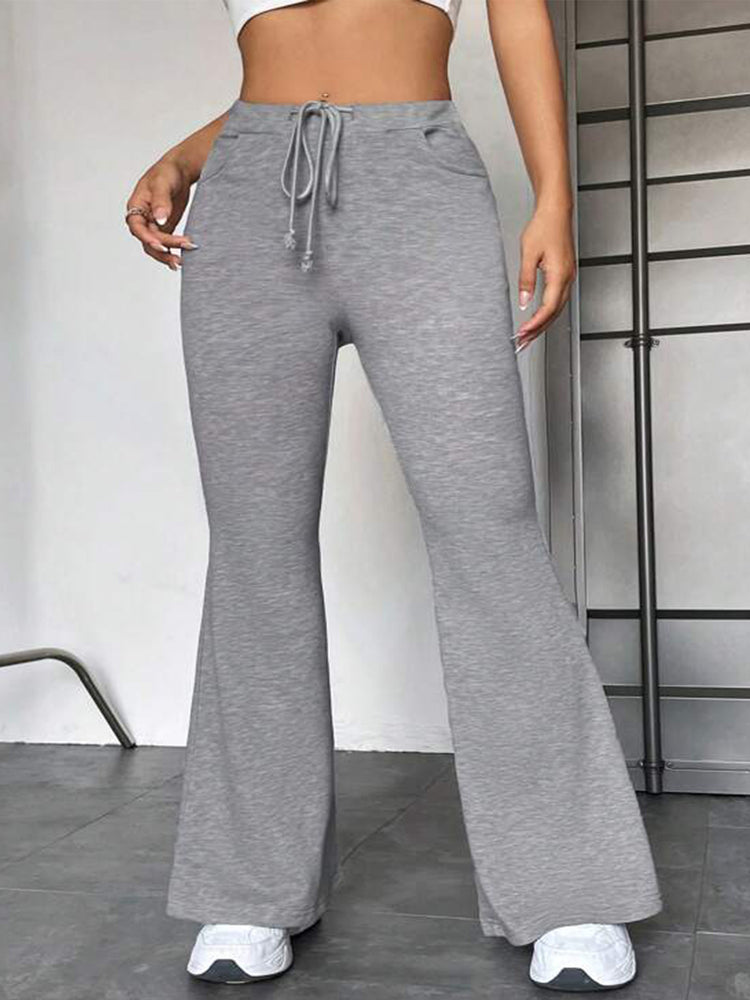 Europea Stitching Yoga Exercise Pants Outdoor Casual Flared Pants - Swefashionstore