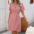 Summer V-neck Short-sleeved Dress - Swefashionstore