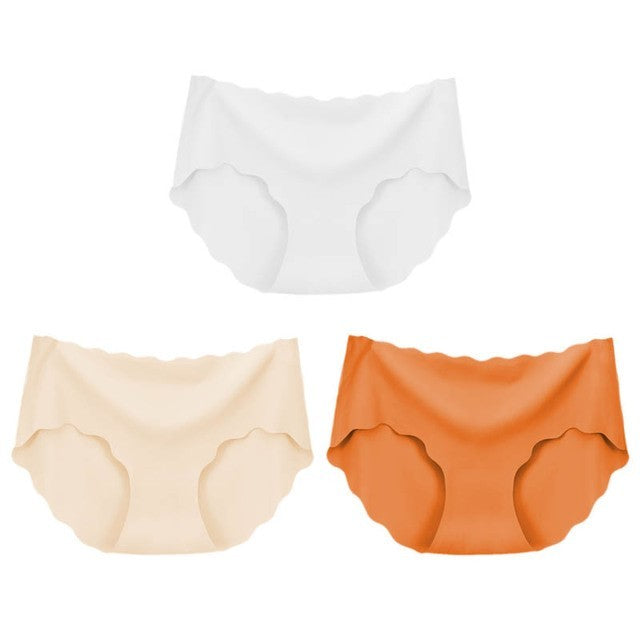 3Pcs Seamless Underwear Silk For Women Panties Lingerie Sexy - Swefashionstore