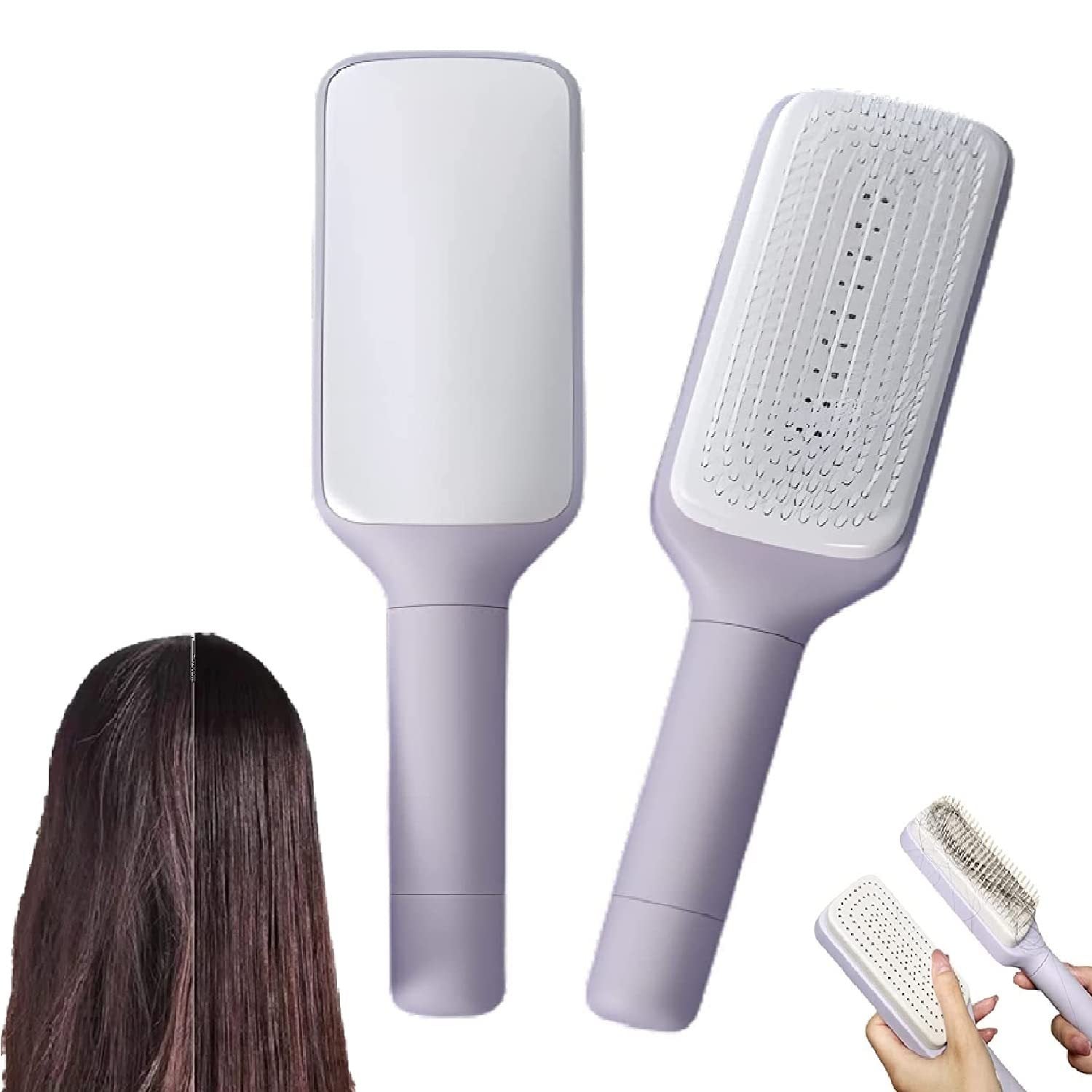 4 In 1 Self Cleaning Hair Brush for Effortless Styling and Maintenance - Swefashionstore