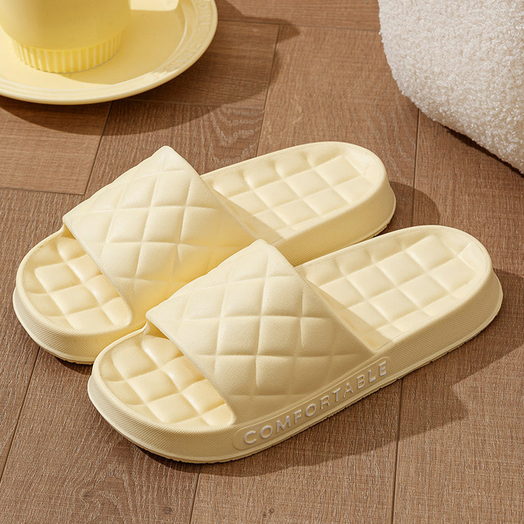 Home Slippers With Plaid Design - Swefashionstore