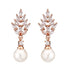 Stylish And Simple Personality Micro Inlaid Zircon Pearl Earrings - Swefashionstore