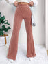 High Waist Lamp Wick Corduroy Bell-bottom Pants Wide Leg Women - Swefashionstore