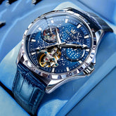 Fashion Starry Sky Mechanical Watch Business Hollow Waterproof Men - Swefashionstore