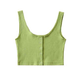 SHORT STYLE Threaded Elastic Vest Women&