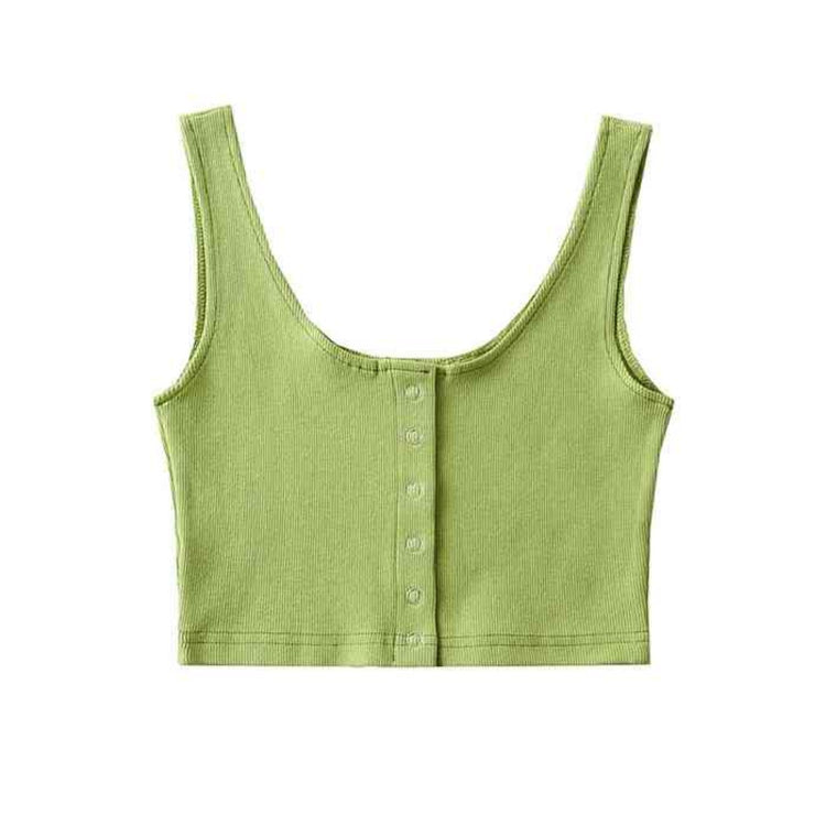 SHORT STYLE Threaded Elastic Vest Women&